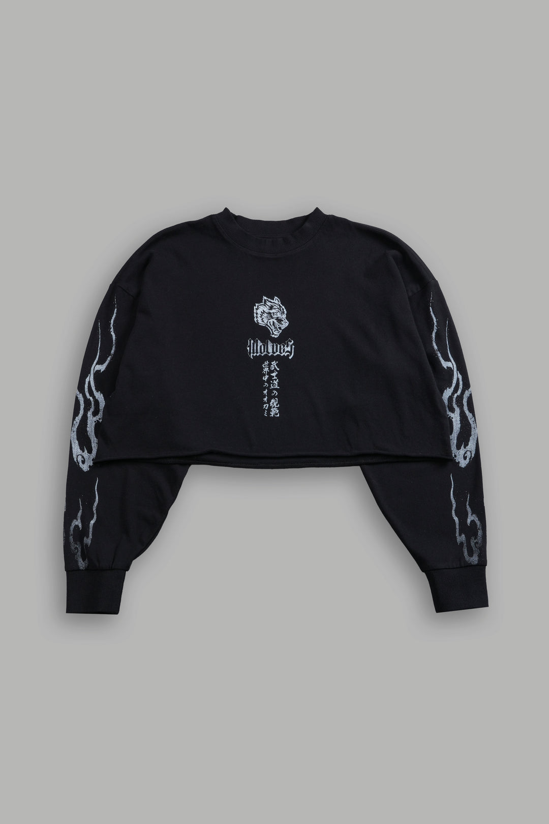 Darc Infernal "Premium" Oversized Cropped L/S Tee in Black