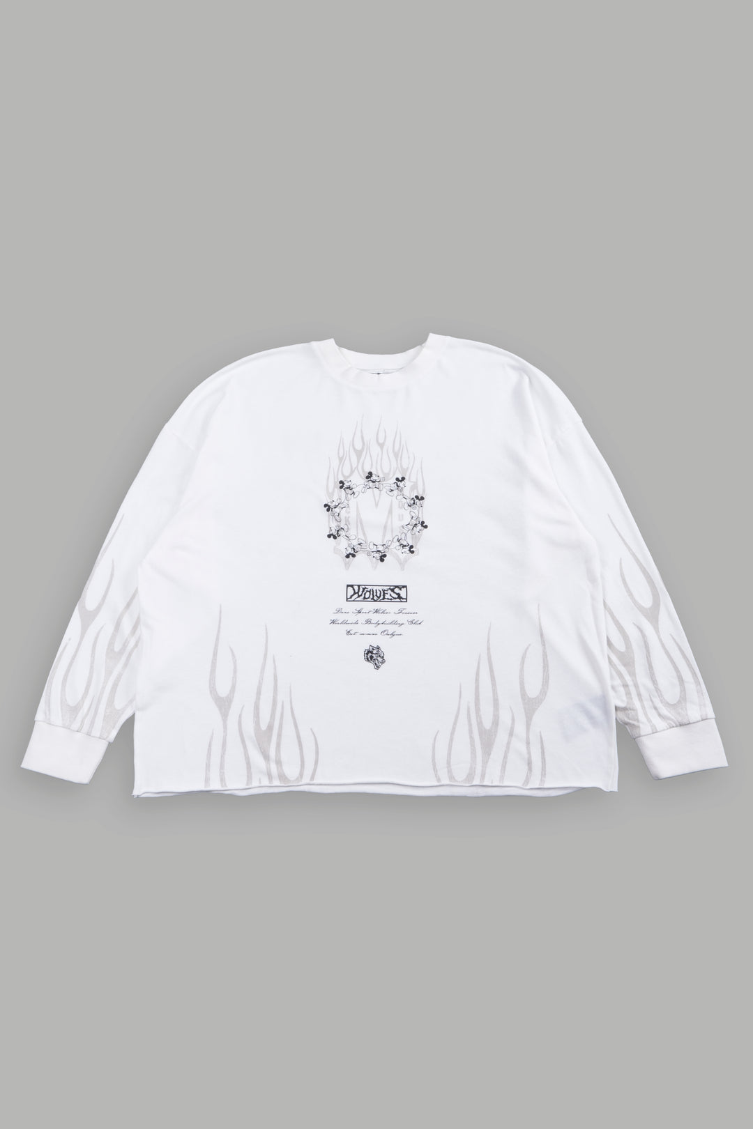 Mickey Forever Premium Box Cut Ls Tee in Cream