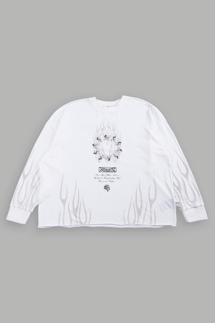 Mickey Forever Premium Box Cut Ls Tee in Cream