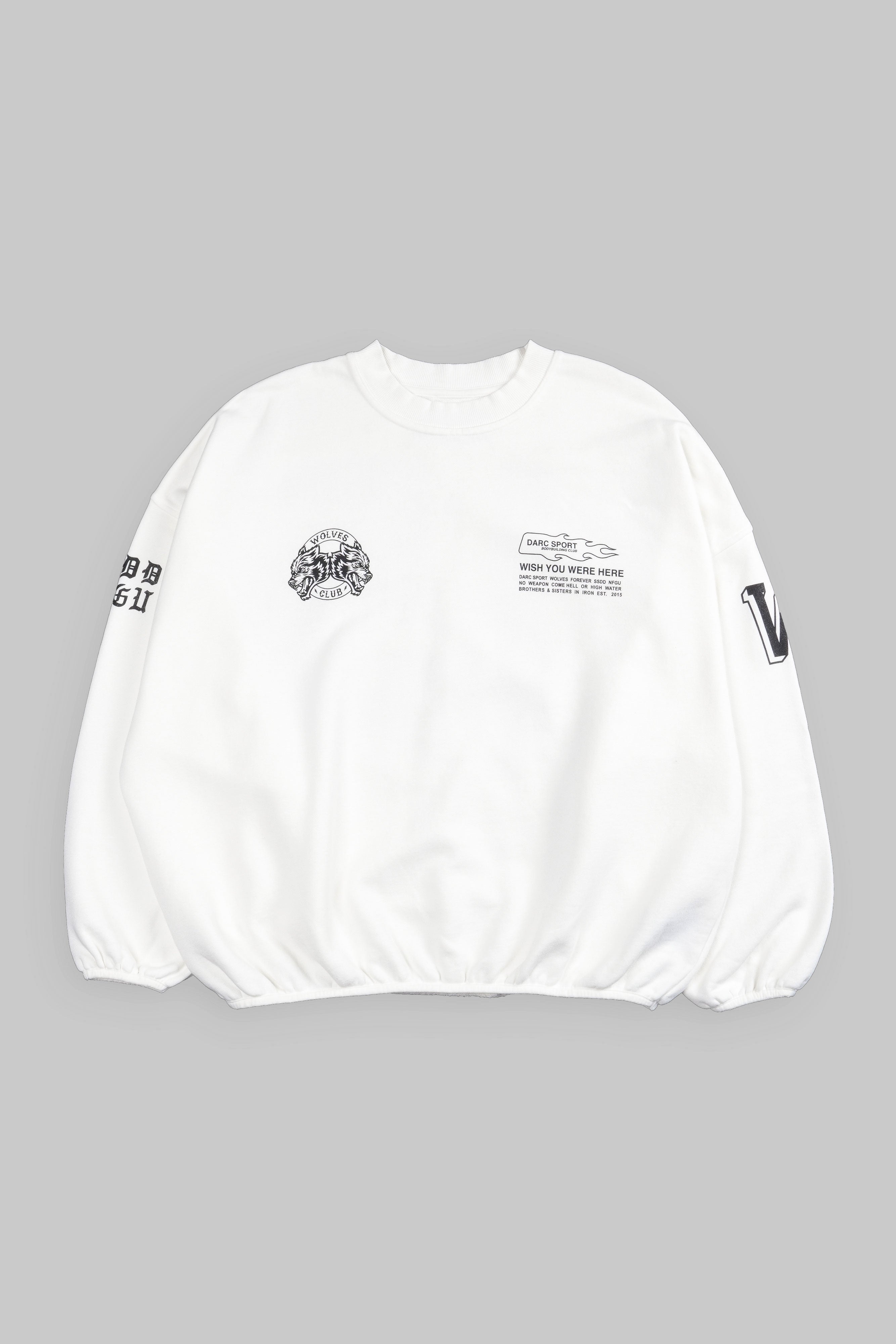 Established S. Hall Unisex Crewneck in Cream