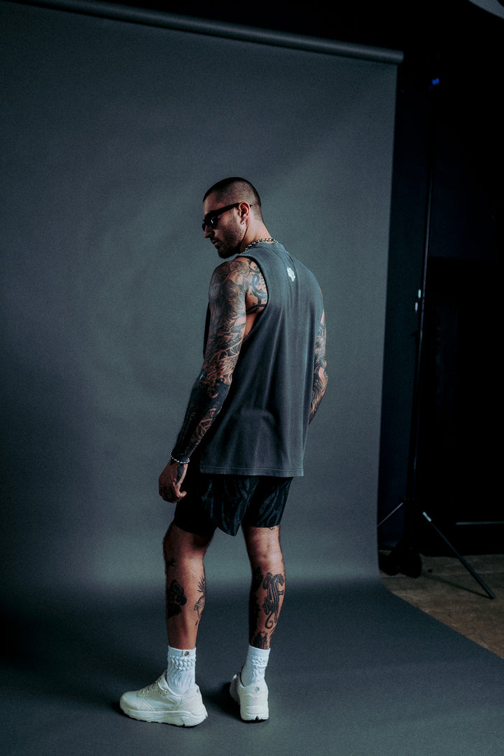 Wolf Sacrifice "Tommy" Muscle Tee in Wolf Gray