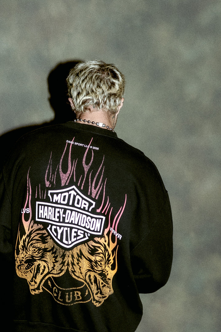 Rising Sun London Crewneck in Black