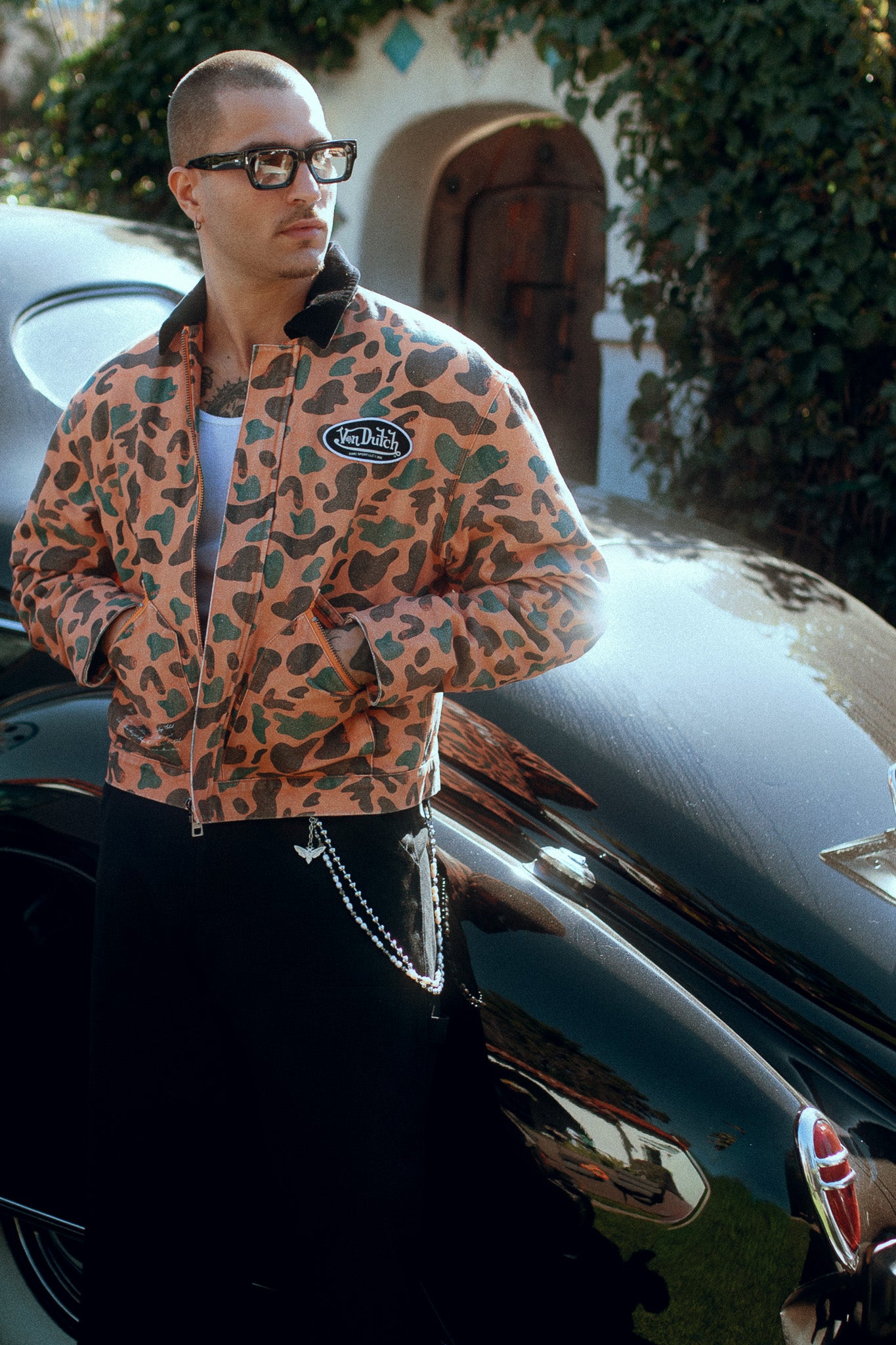 VD Chopper Earl Jacket in DSVD Orange Spot Camo