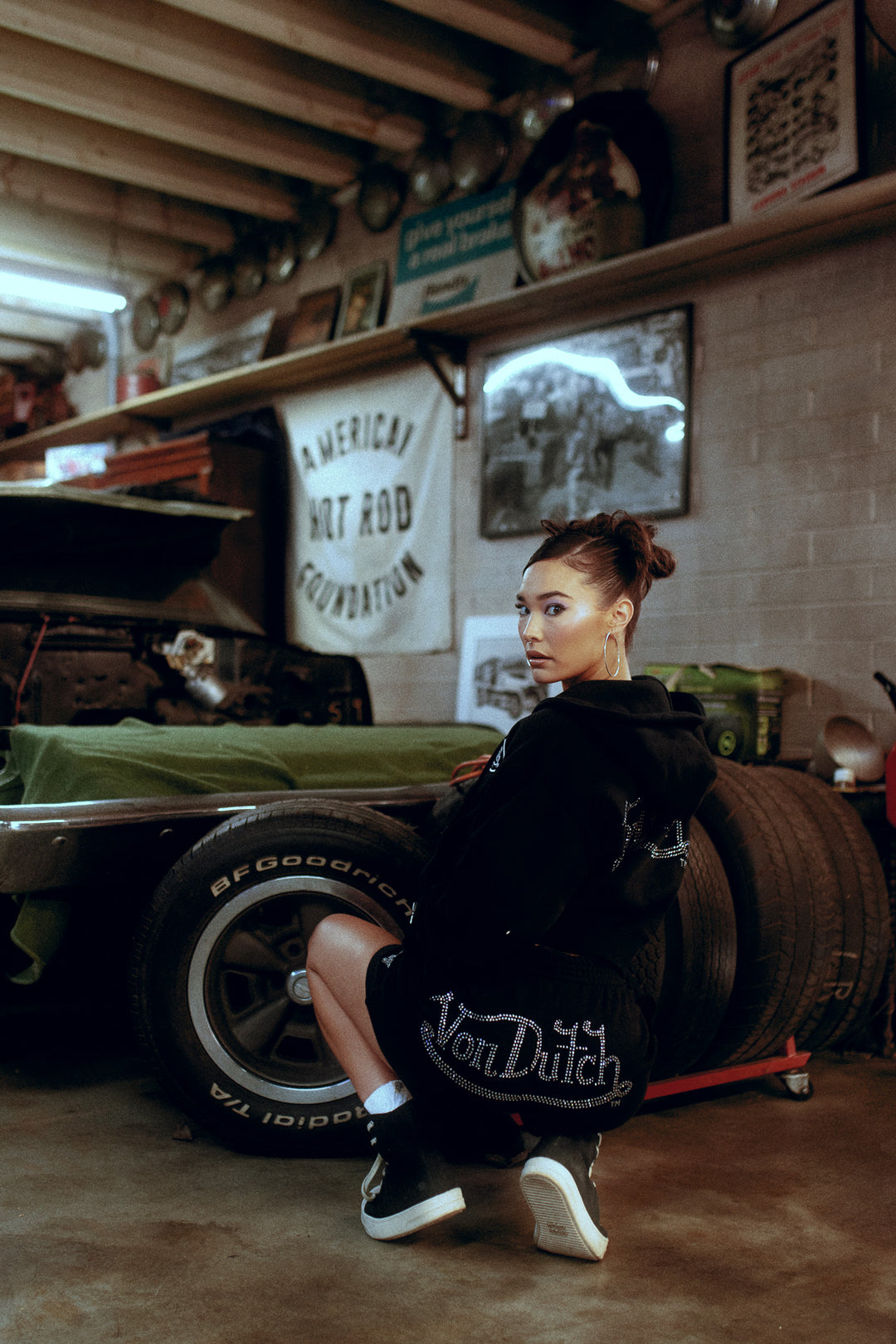 Y2Kulture Ellie Sweat Shorts in Black