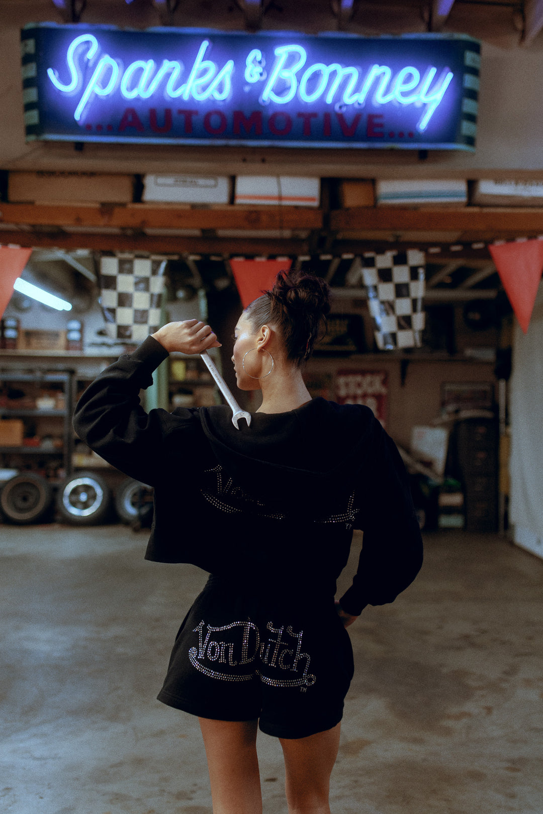 Y2Kulture Ellie Sweat Shorts in Black