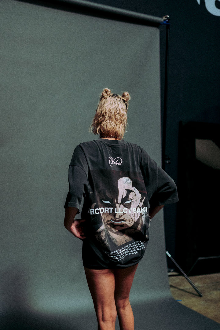(1 Of 500) Wrath of Ogre "Premium" Oversized Tee in Wolf Gray