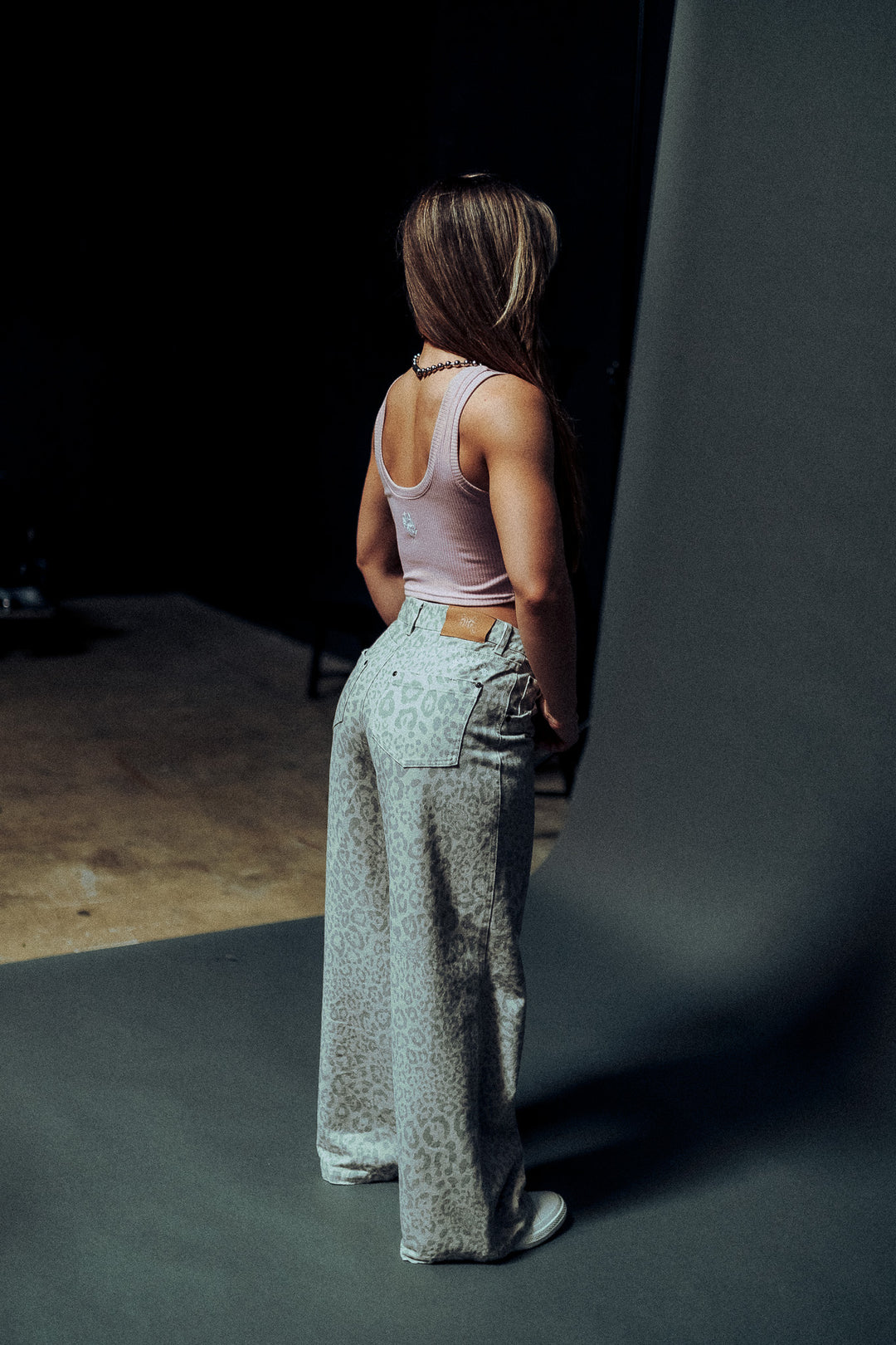 Wolf Chopper Brooklyn Denim Jeans in Clay Leopard