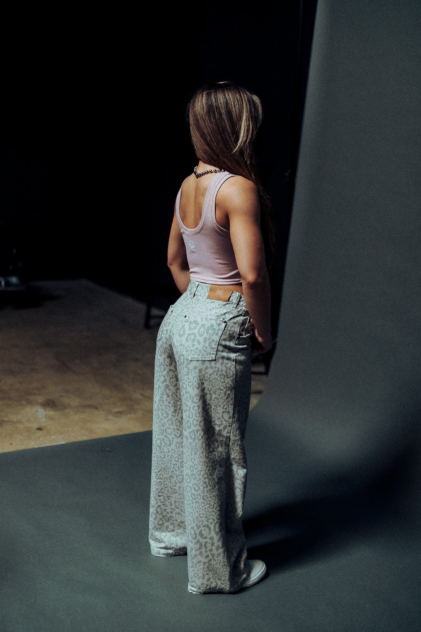 Wolf Chopper Brooklyn Denim Jeans in Clay Leopard