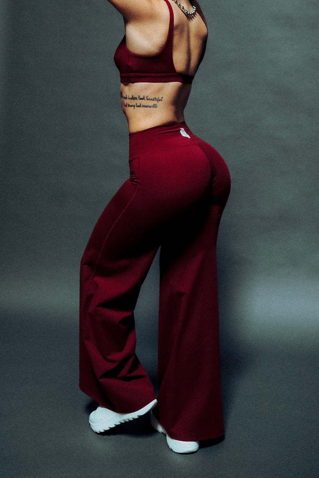 Wolf Wide Leg Energy Pants in Velvet