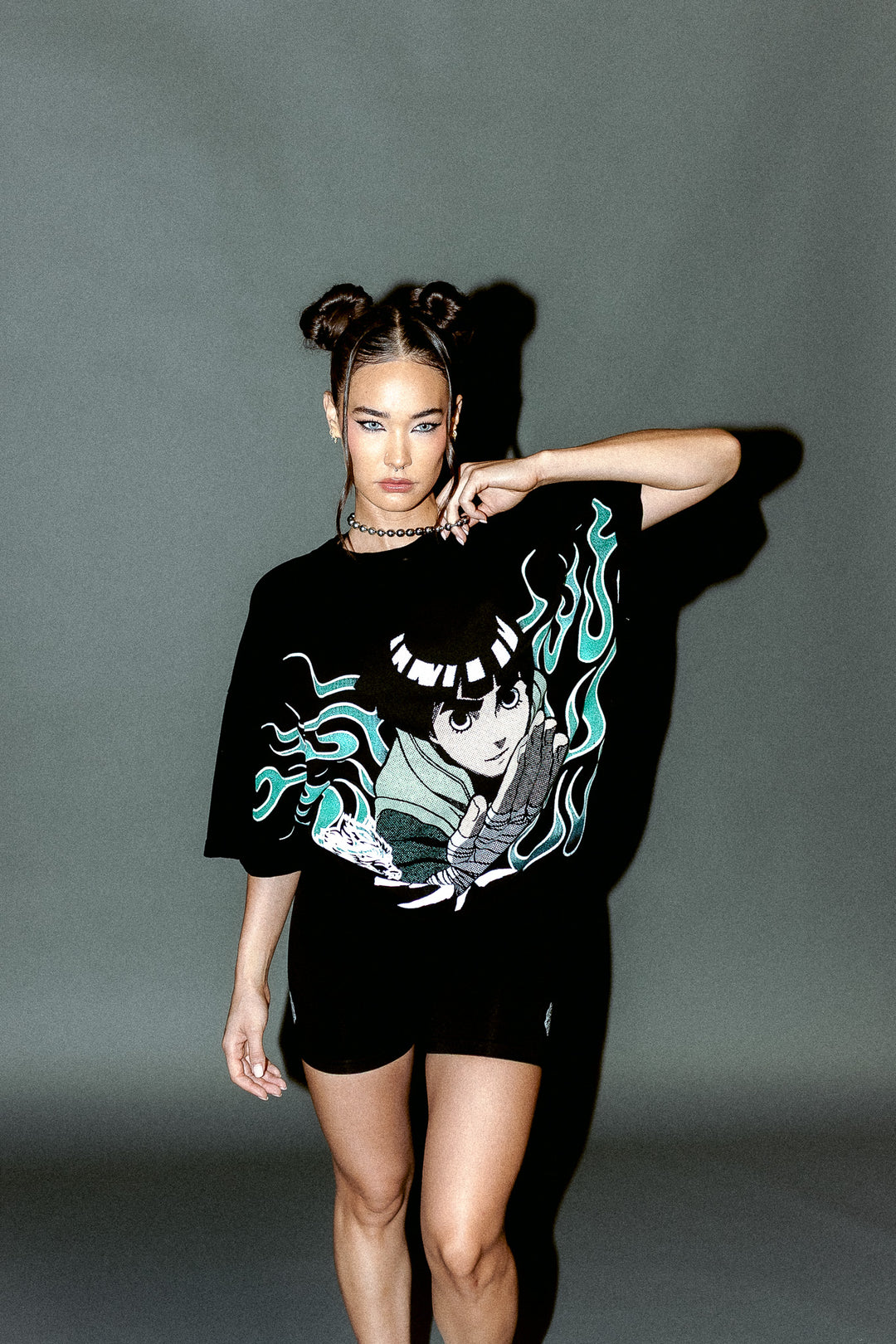 Rock "Premium" Oversized Tee in Black