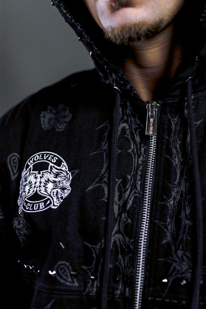 Darc Sport Wolves Club Calaway Jacket in Black Thorn Paisley
