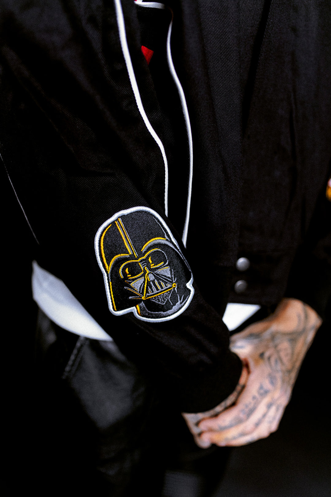 You Underestimate My Power Grit Road Racing Jacket in Black/Red