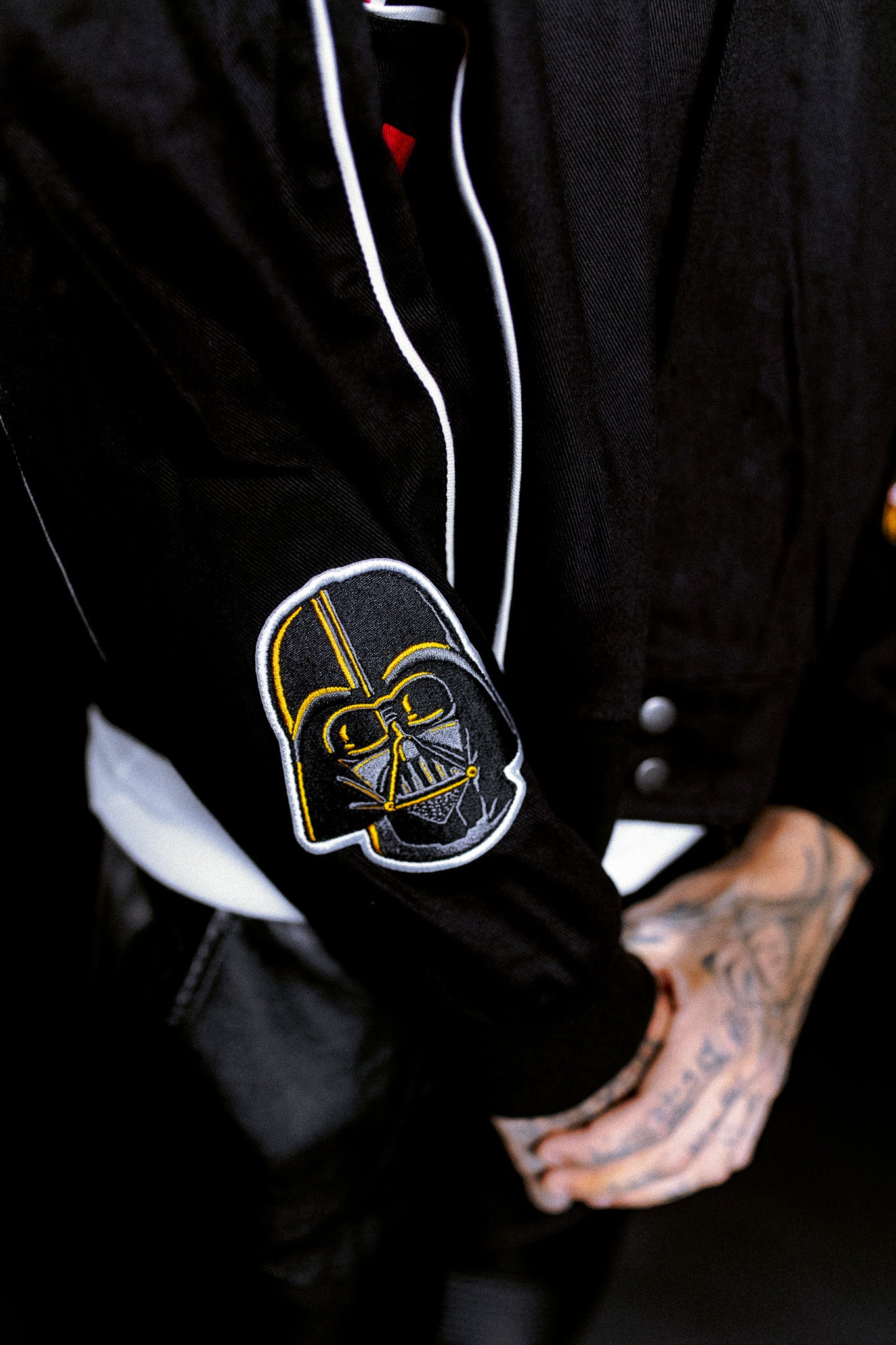 You Underestimate My Power Grit Road Racing Jacket in Black/Red