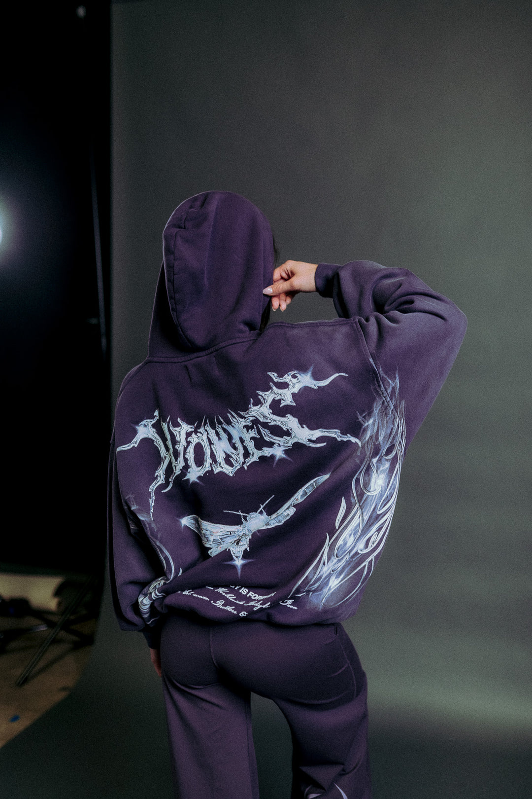 Iron Moth "Pierce" Hoodie in Phantom Purple Inverted Sun Fade
