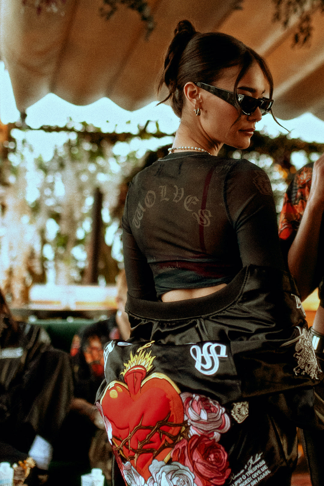 Darc Devotion "Shea" Mesh L/S Top in La Sangre