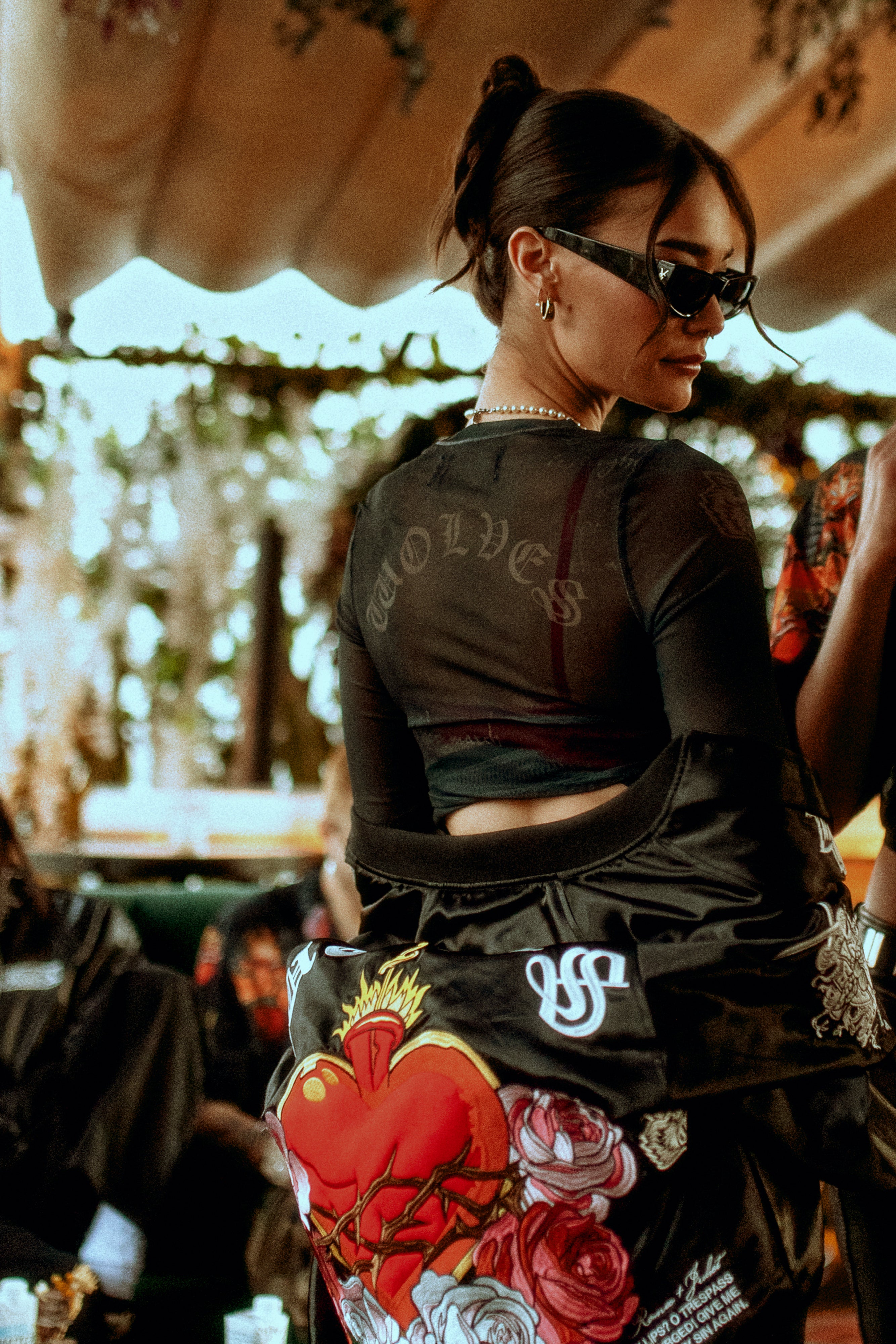 Darc Devotion "Shea" Mesh L/S Top in La Sangre