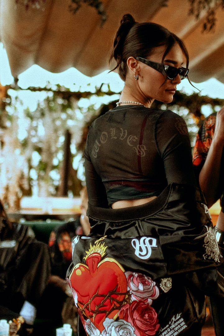 Darc Devotion "Shea" Mesh L/S Top in La Sangre