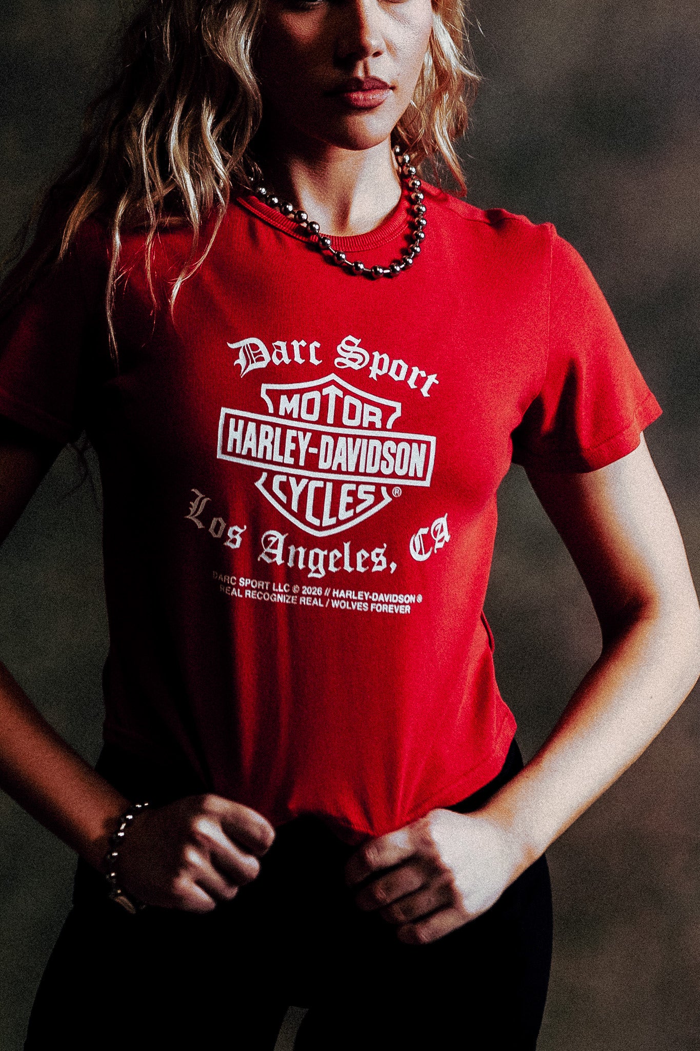 Ride for LA "Timeless" Tee in Roman Red