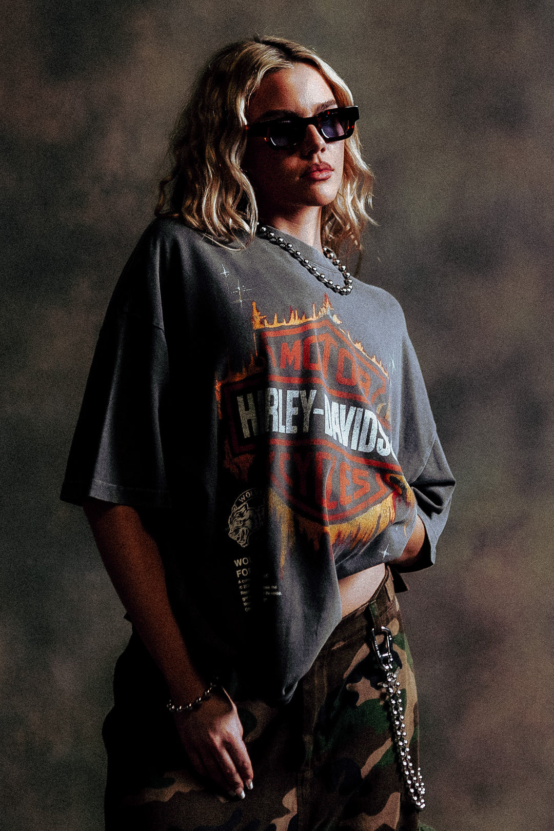 Inferno Shield Premium Unisex Raw Hem "Box Cut" Tee in Slate Gray