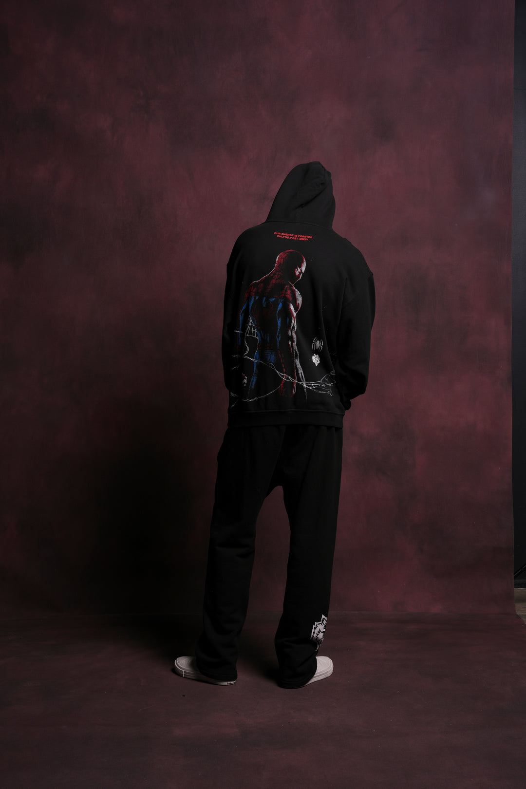 Web Of Shadows "P" Hoodie in Black