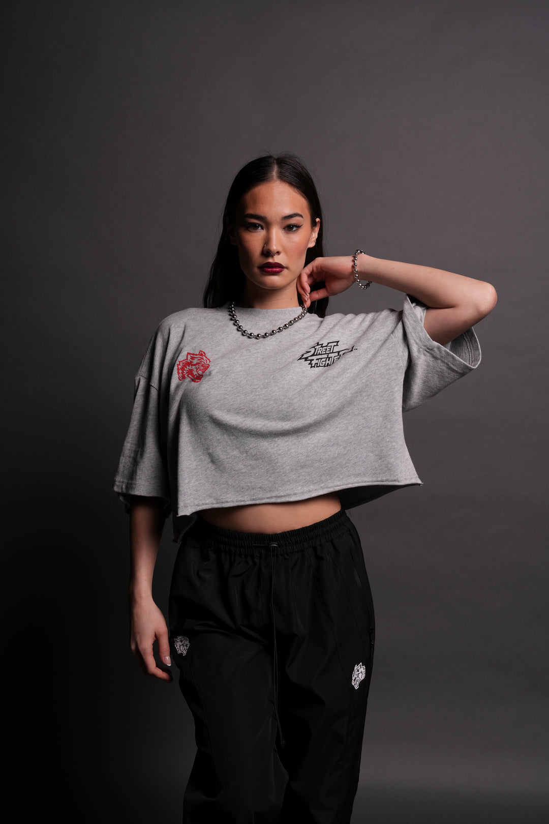 Stability "Premium" Oversized (Cropped) Tee in Light Athletic Gray