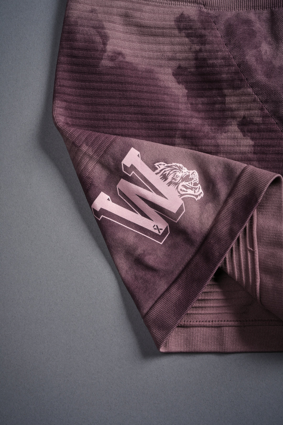 Keep On Fighting Everson Seamless "Valencourt" Shorts in Jumbo Midnight Mauve Ghost Clouds