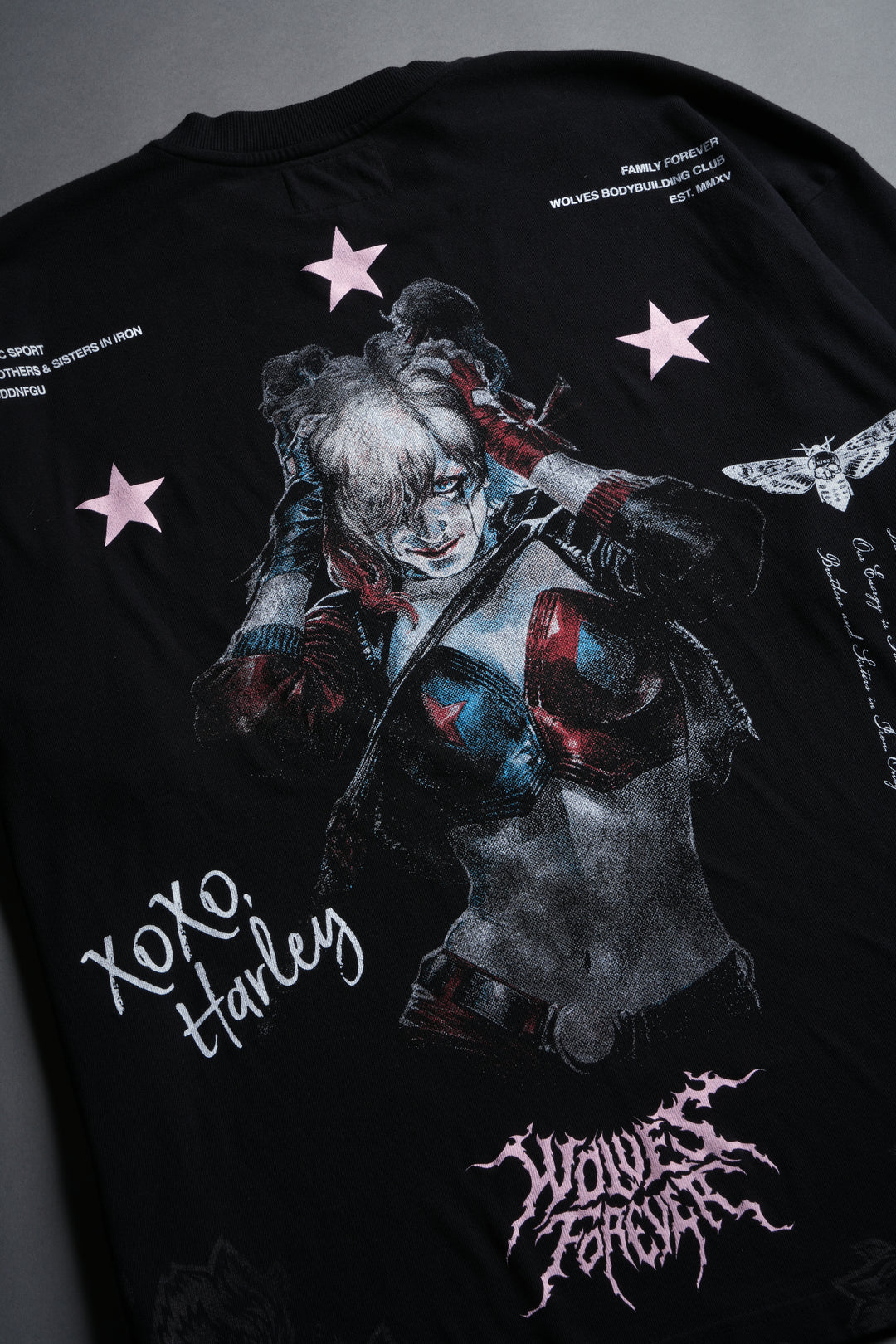 Darc Harley Quinn "Side By Side" Series Premium Oversized Tee in Black