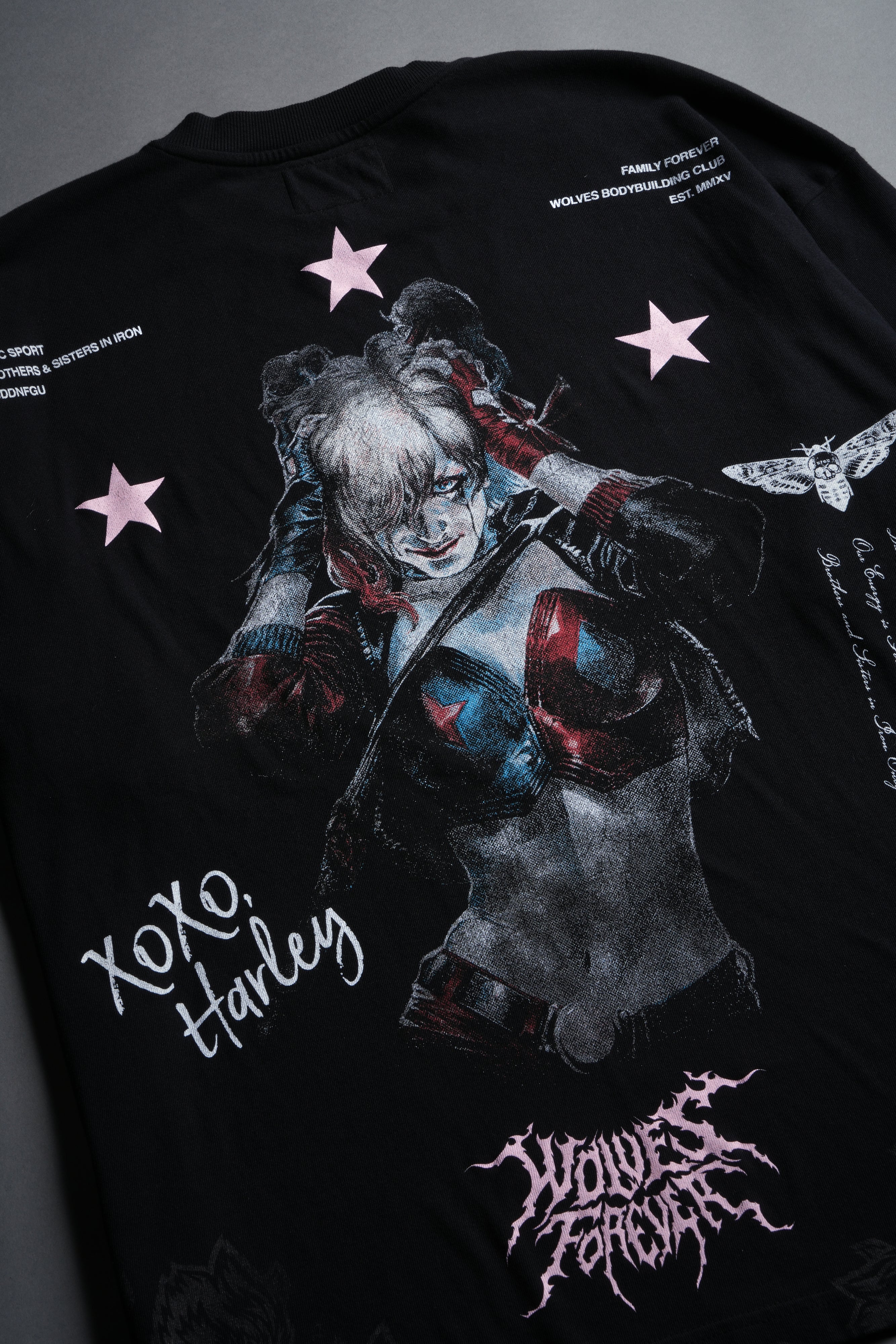 Darc Harley Quinn "Side By Side" Series Premium Oversized Tee in Black