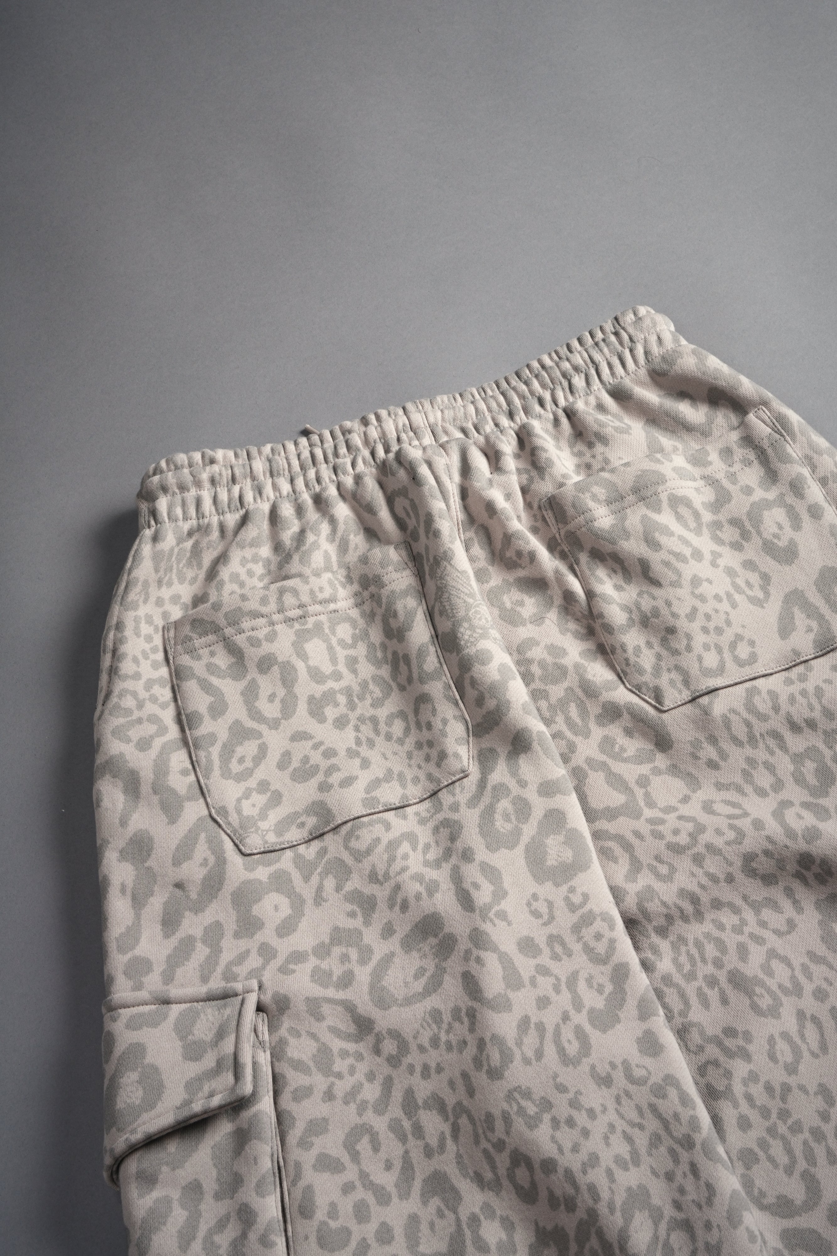Dual Mia Cargo Sweat Pants in Clay Leopard