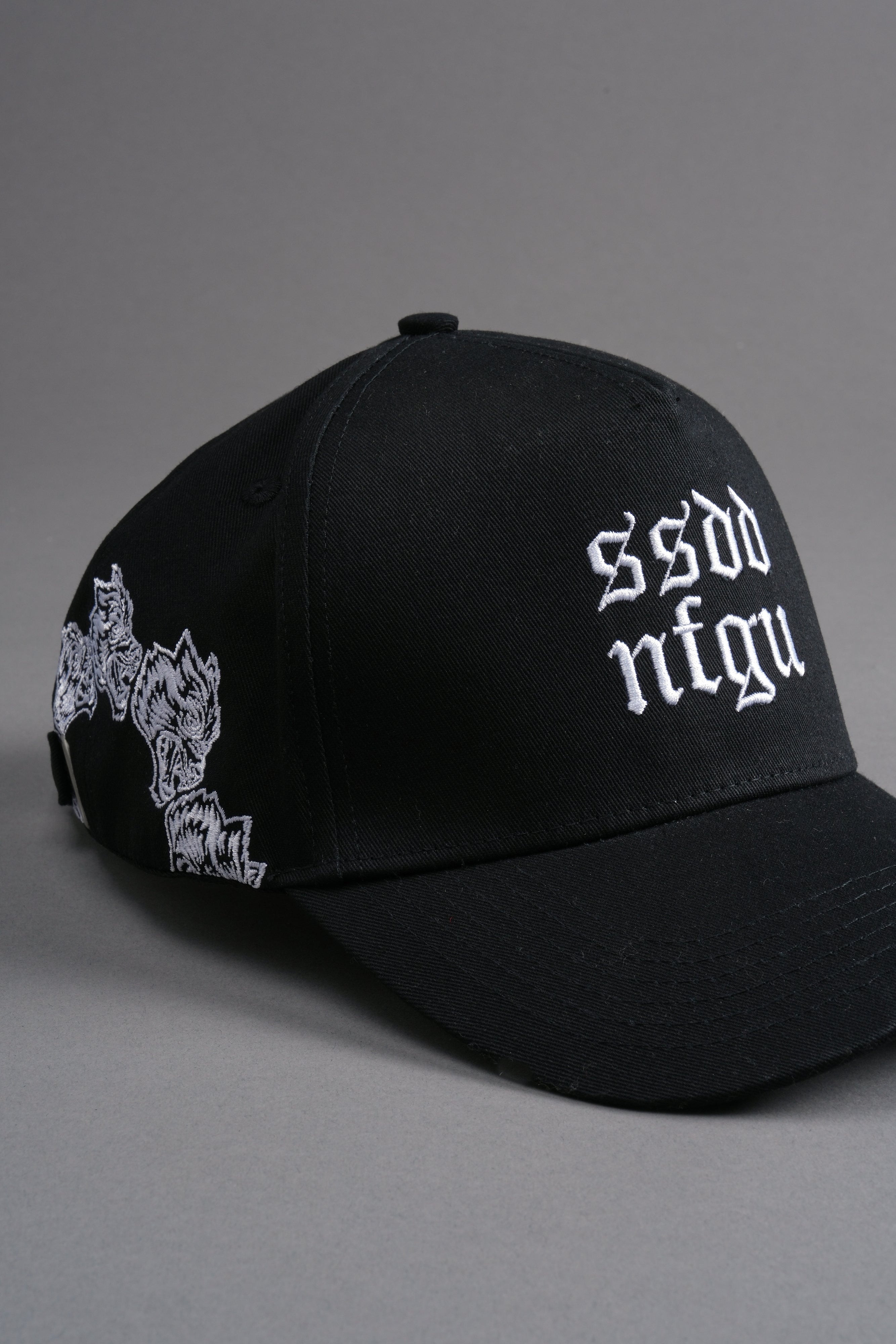 Surrounded by Wolves 5 Panel Hat in Black