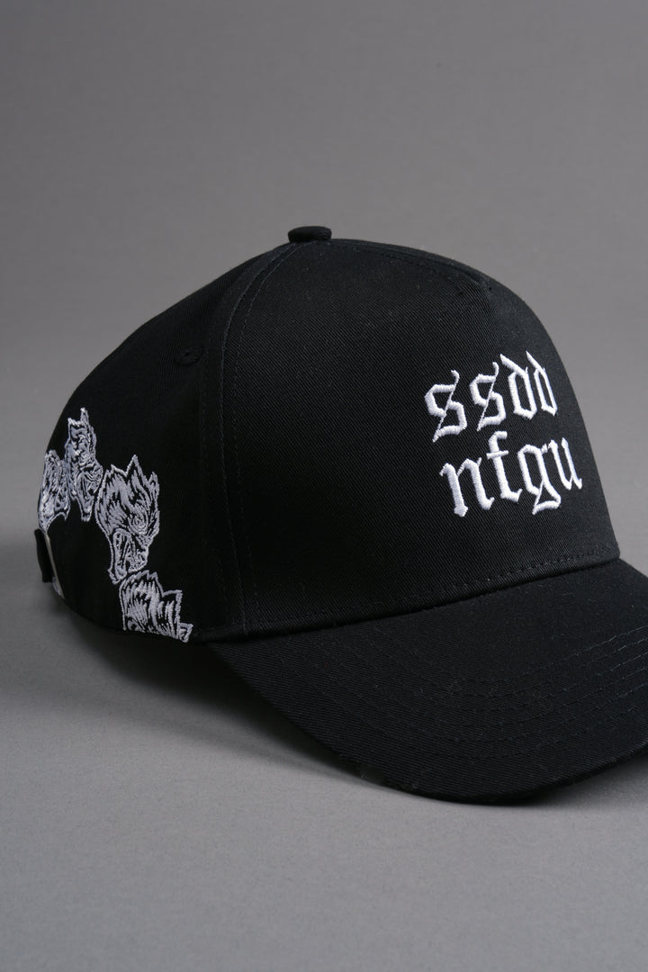 Surrounded by Wolves 5 Panel Hat in Black