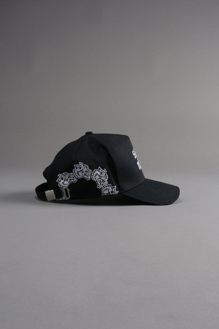 Surrounded by Wolves 5 Panel Hat in Black