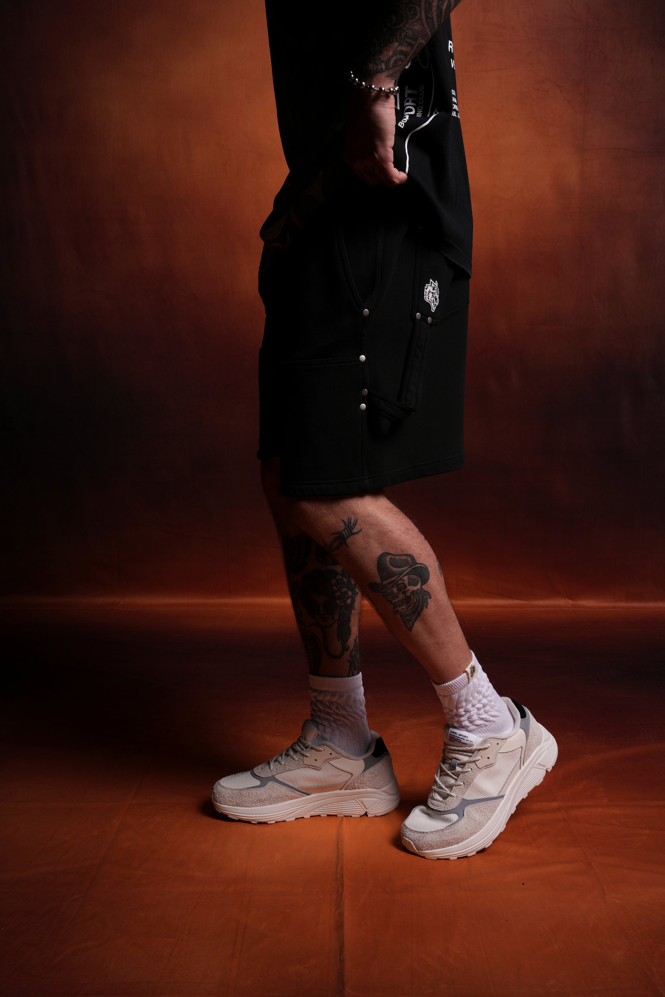 NFGU Forever Rivet Fleece Shorts in Black