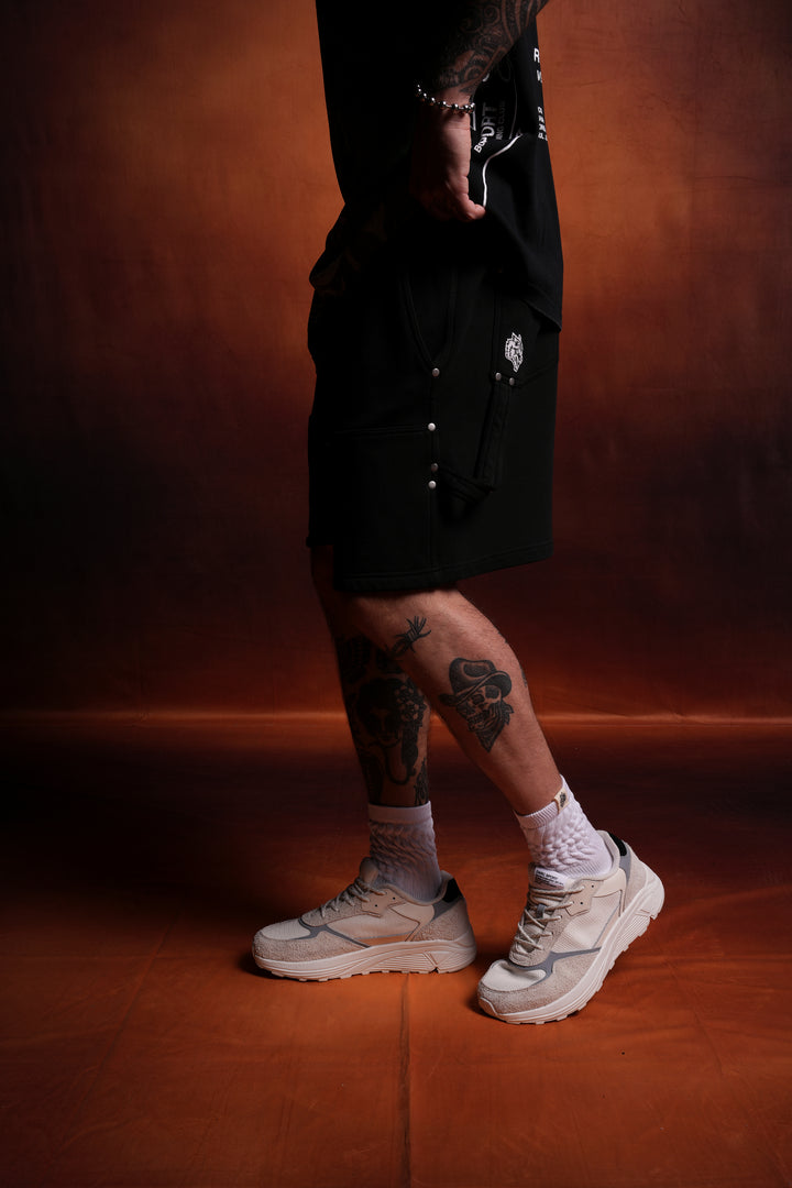 NFGU Forever Rivet Fleece Shorts in Black