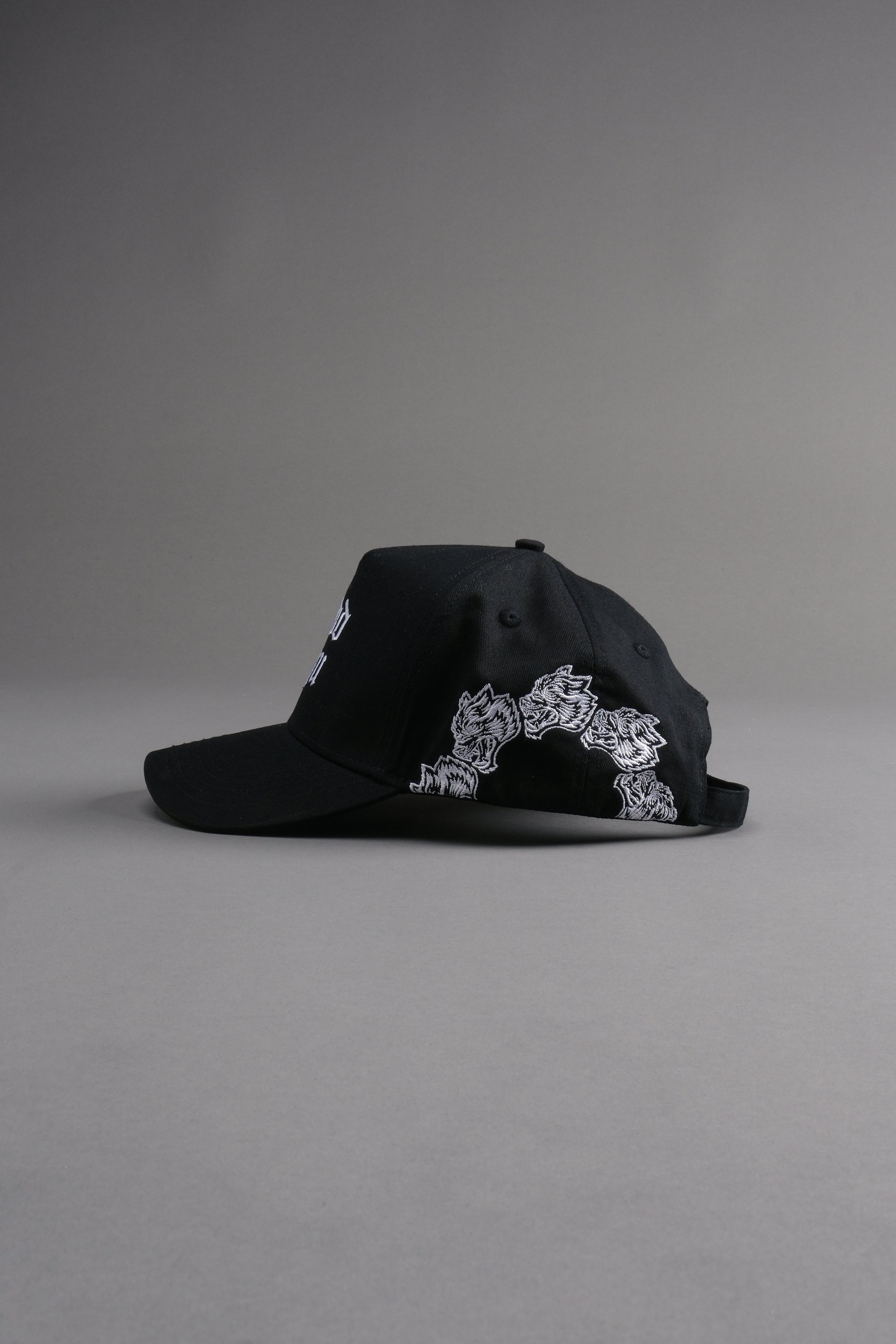 Surrounded by Wolves 5 Panel Hat in Black