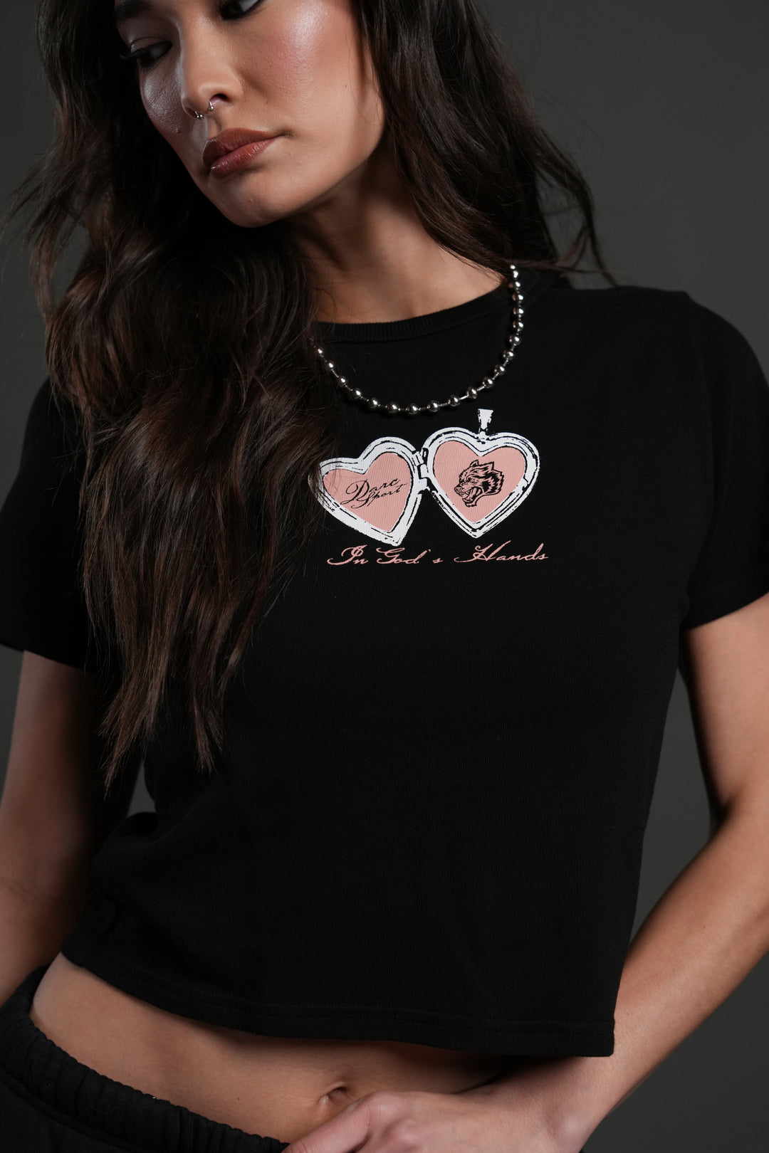 Wolves Locket "Timeless" Tee in Black