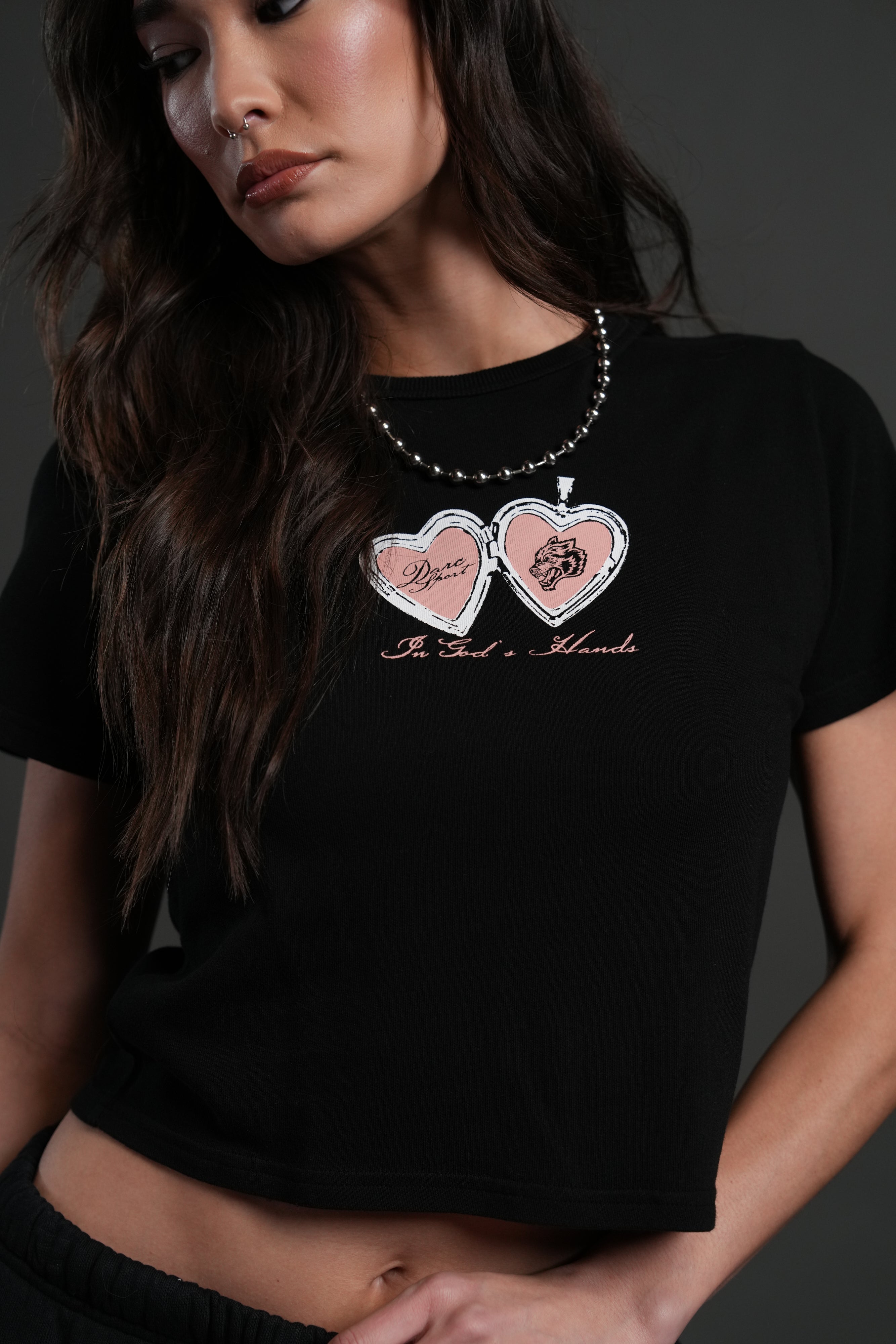 Wolves Locket "Timeless" Tee in Black