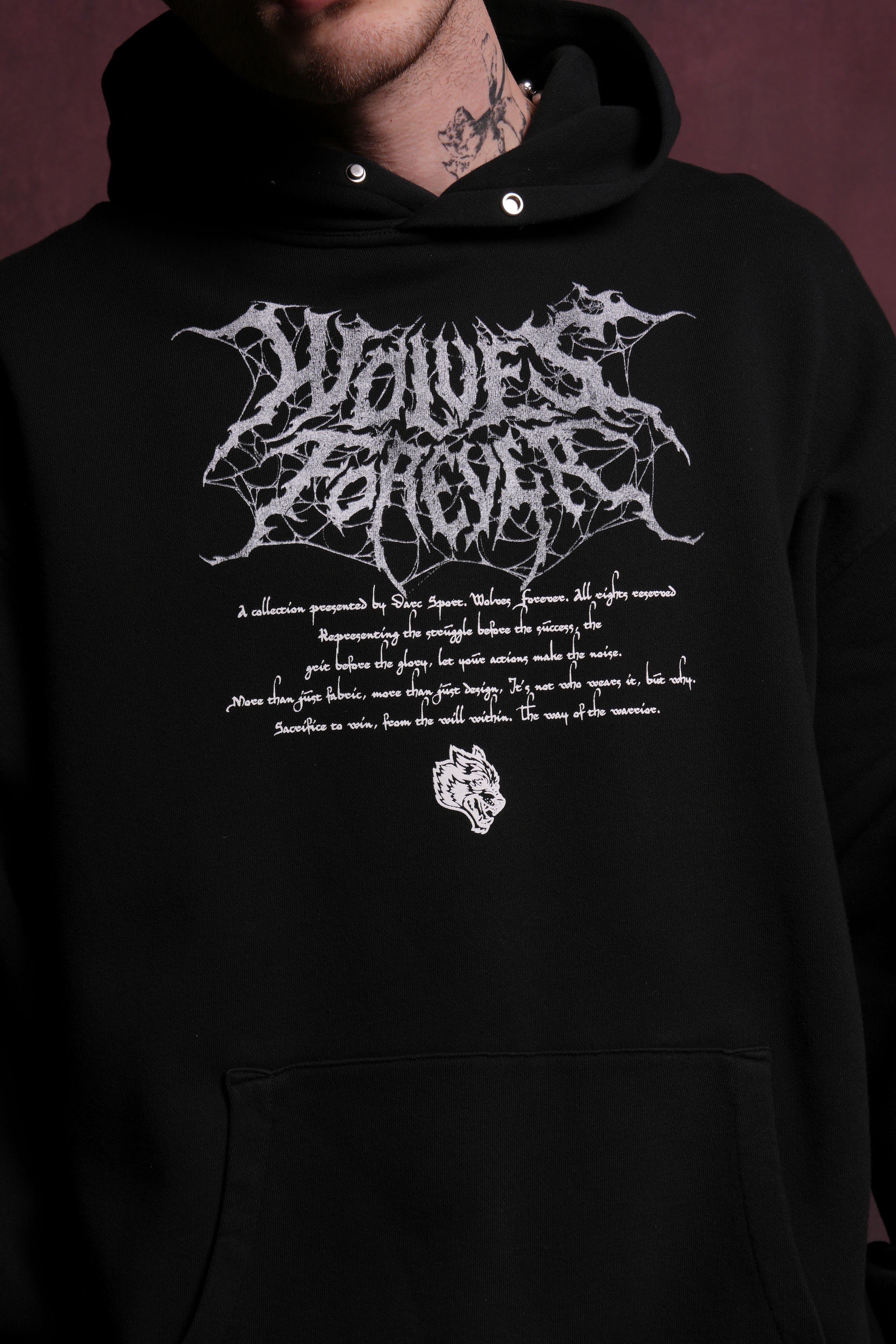 Web Of Shadows "P" Hoodie in Black