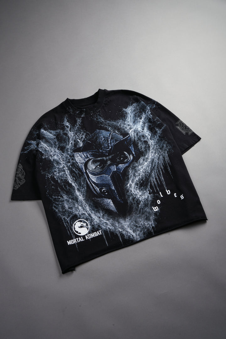Sub-Zero Distressed Grunge Box Cut Tee V2 in Black