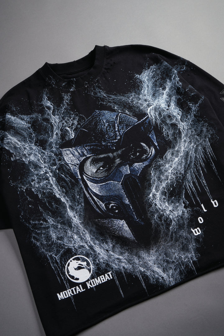 Sub-Zero Distressed Grunge Box Cut Tee V2 in Black
