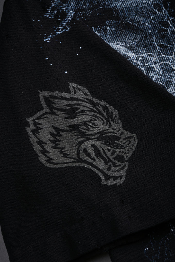 Sub-Zero Distressed Grunge Box Cut Tee V2 in Black