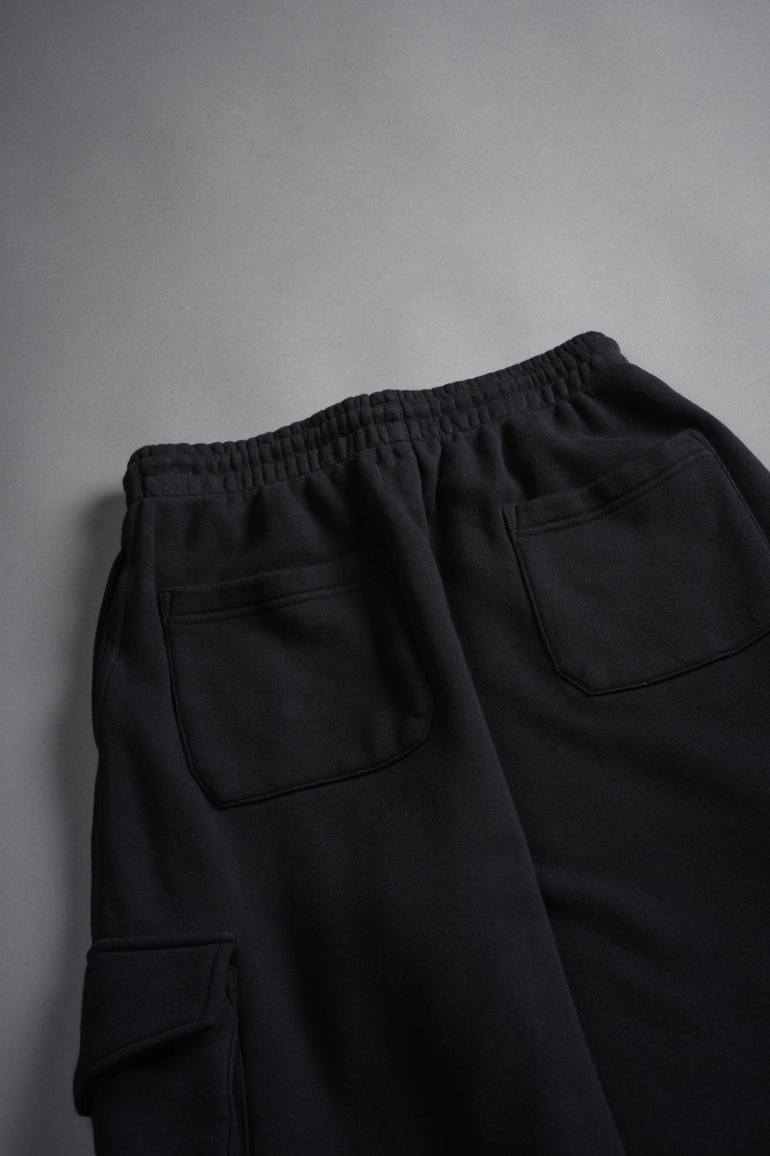 Dual Mia Cargo Sweat Pants in Black