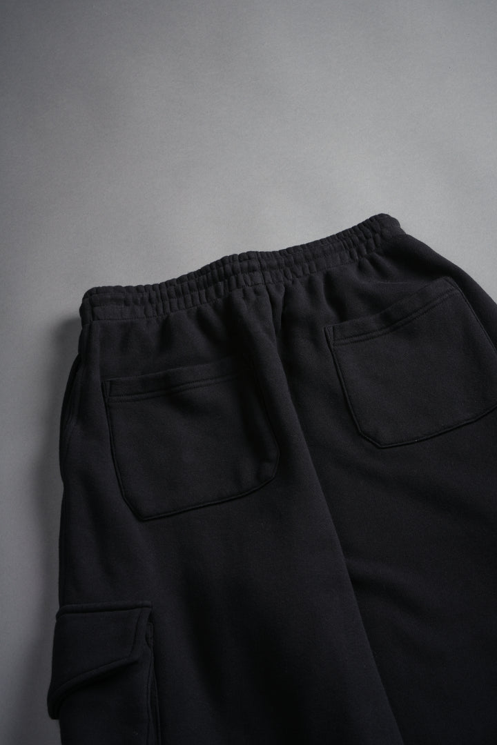 Dual Mia Cargo Sweat Pants in Black