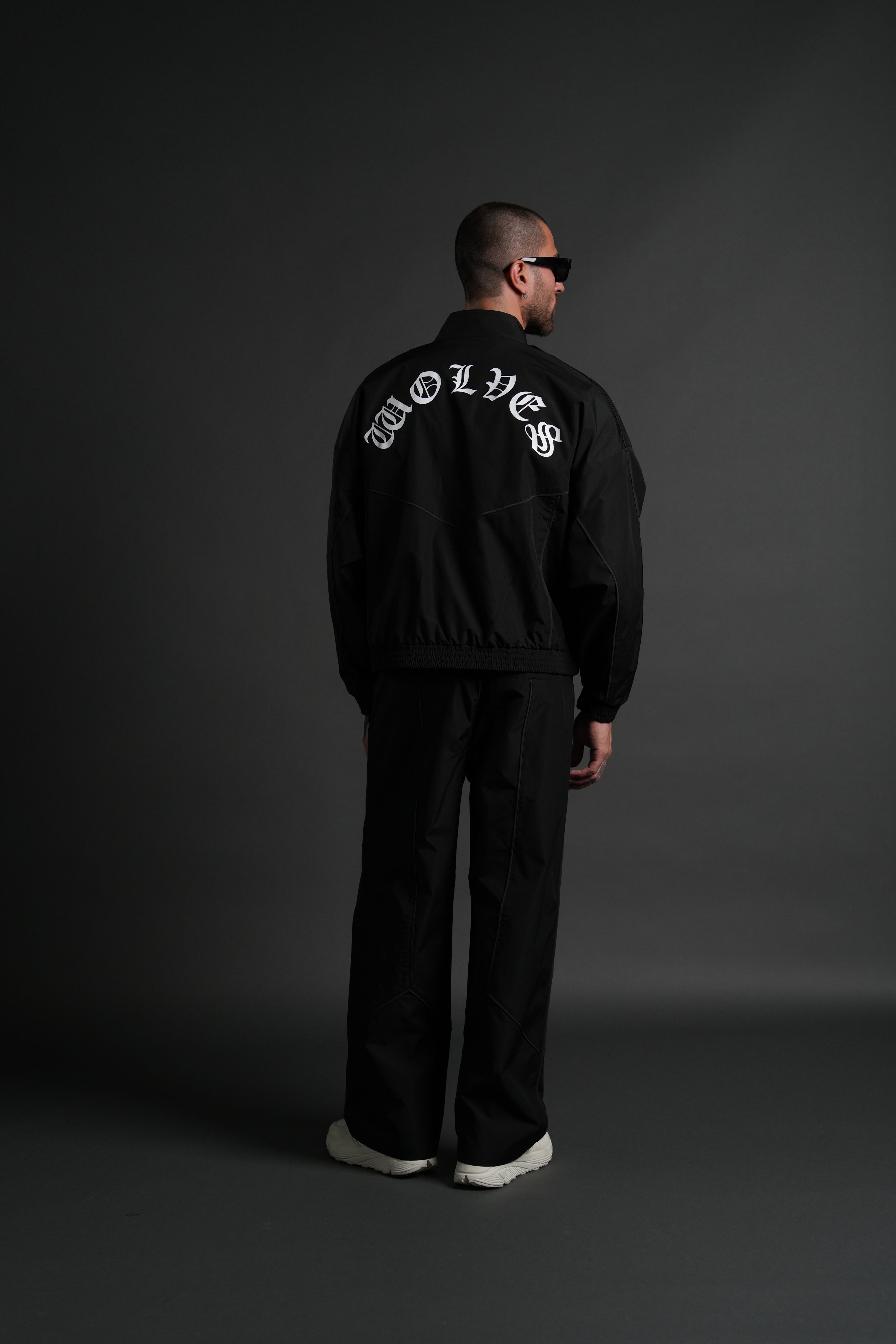 Wlvs Frvr Quinn Track Jacket in Black/Phantom Purple