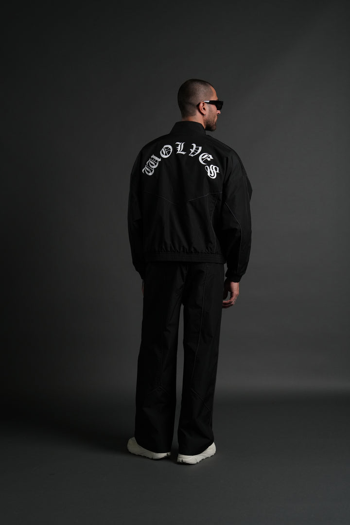 Wlvs Frvr Quinn Track Jacket in Black/Phantom Purple