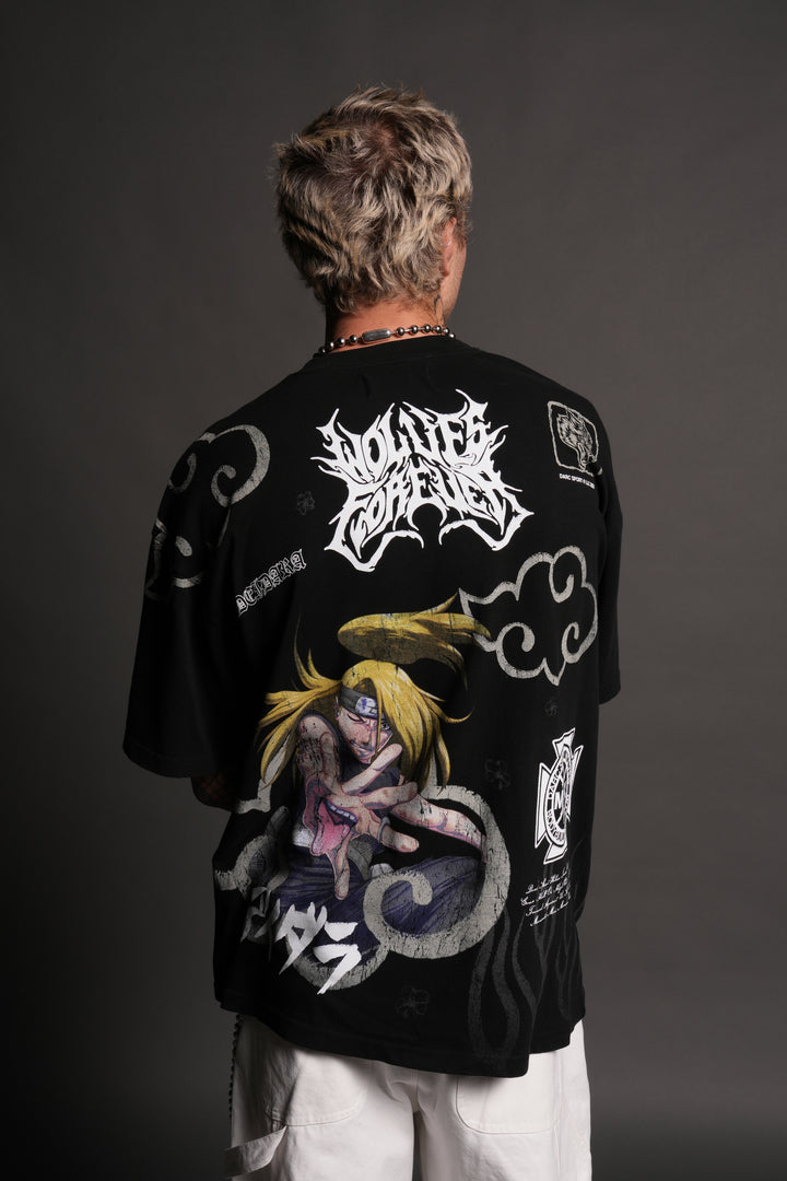Deidara Premium Oversized Tee in Black