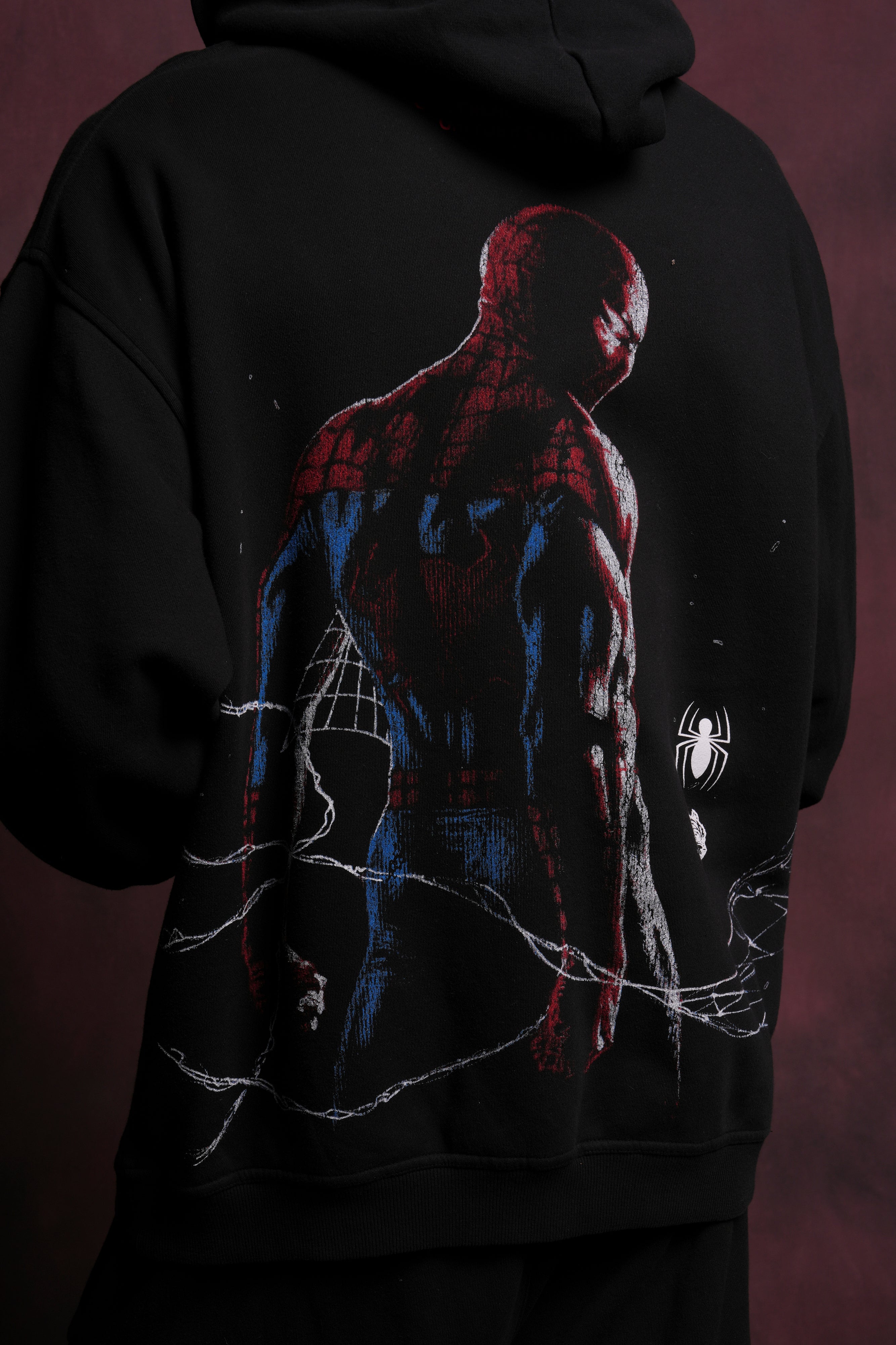 Web Of Shadows "P" Hoodie in Black