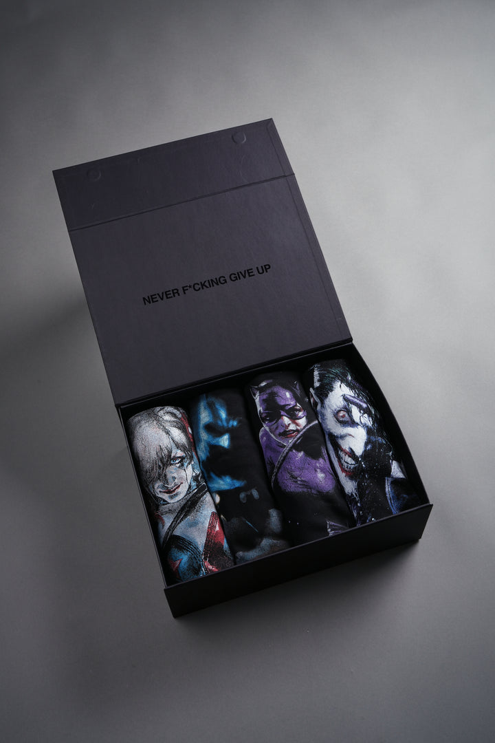 Batman VS Joker "Side-By-Side" Tee Box Set in Black