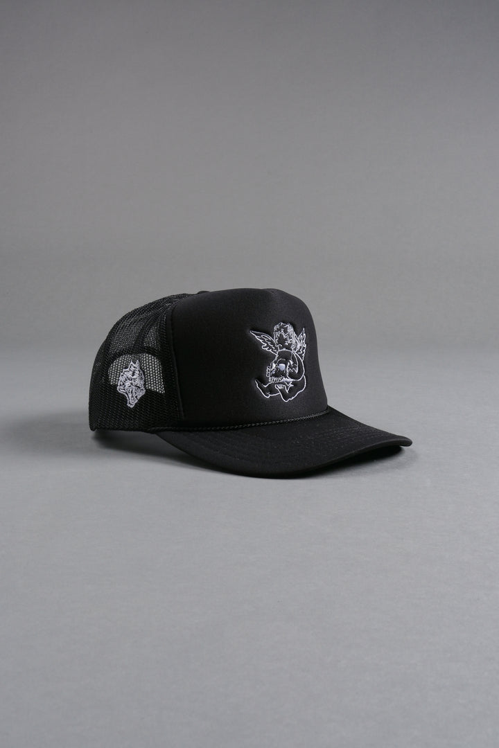 Cherub and the Skull Trucker Hat in Black