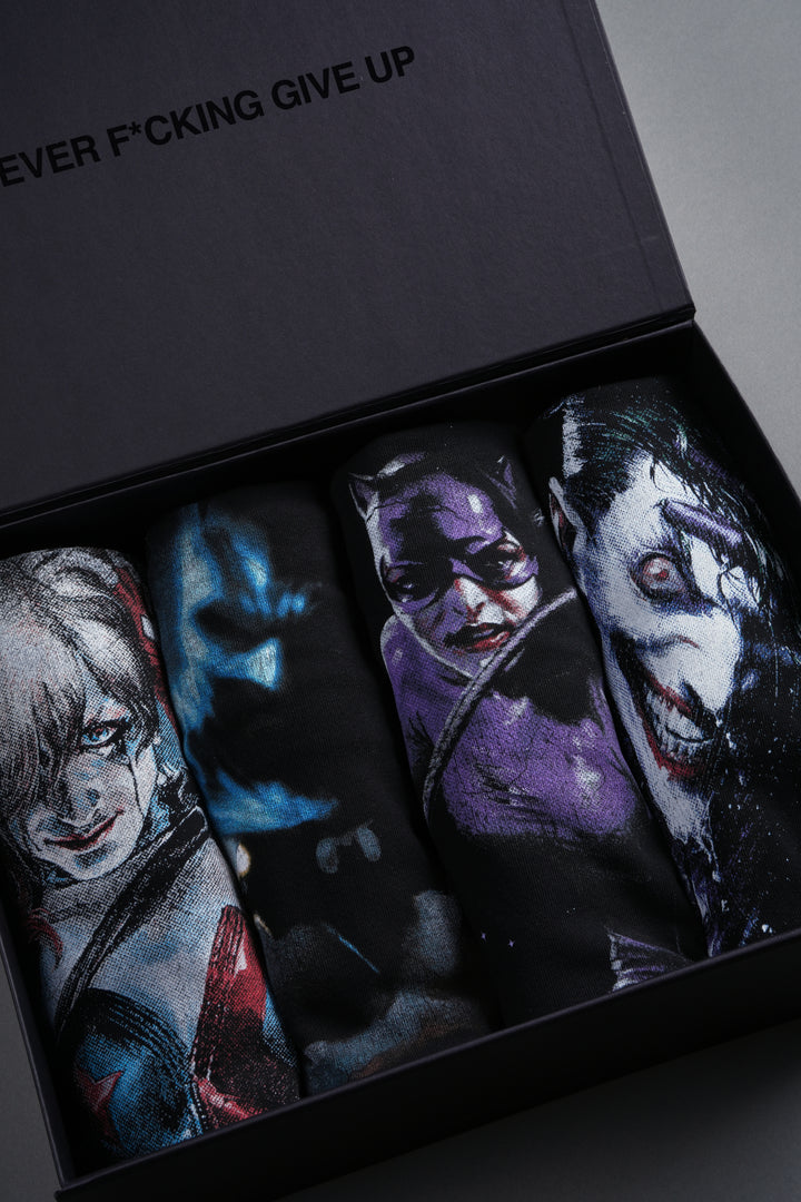 Batman VS Joker "Side-By-Side" Tee Box Set in Black